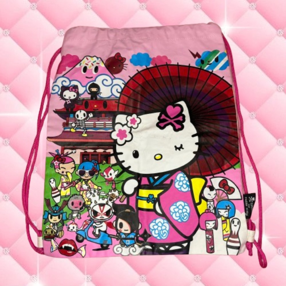 Tokidoki X Hello Kitty Pull String Bag - image 1